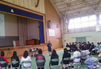 ピップ株式会社様 志津川高等学校で講習する横ちゃん